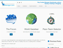Tablet Screenshot of lowerleaguemanager.com